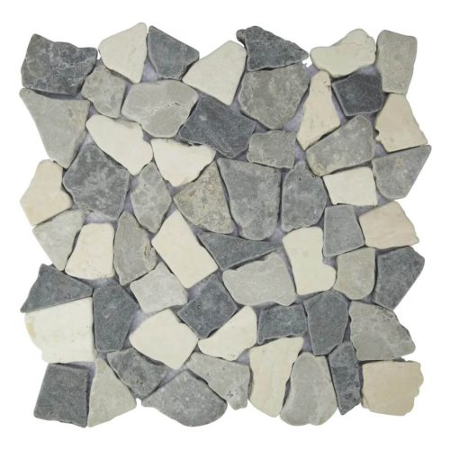 halalstone Mix White-Grey-Light Grey Mosaic Tiles