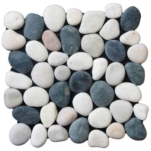 PRODUCTp White-Tan-Grey Pebble Tile COMPRESS